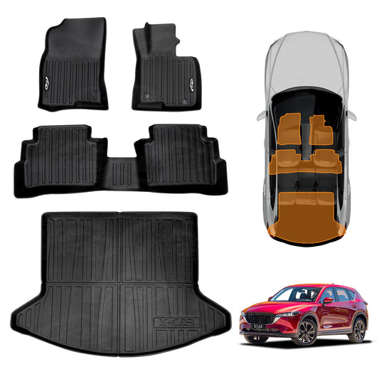 3D Floor Mats Boot Liner for Mazda CX5 CX-5 2017-2026 All Weather Heavy Duty Cargo Car Trunk Luggage Tray Acessories