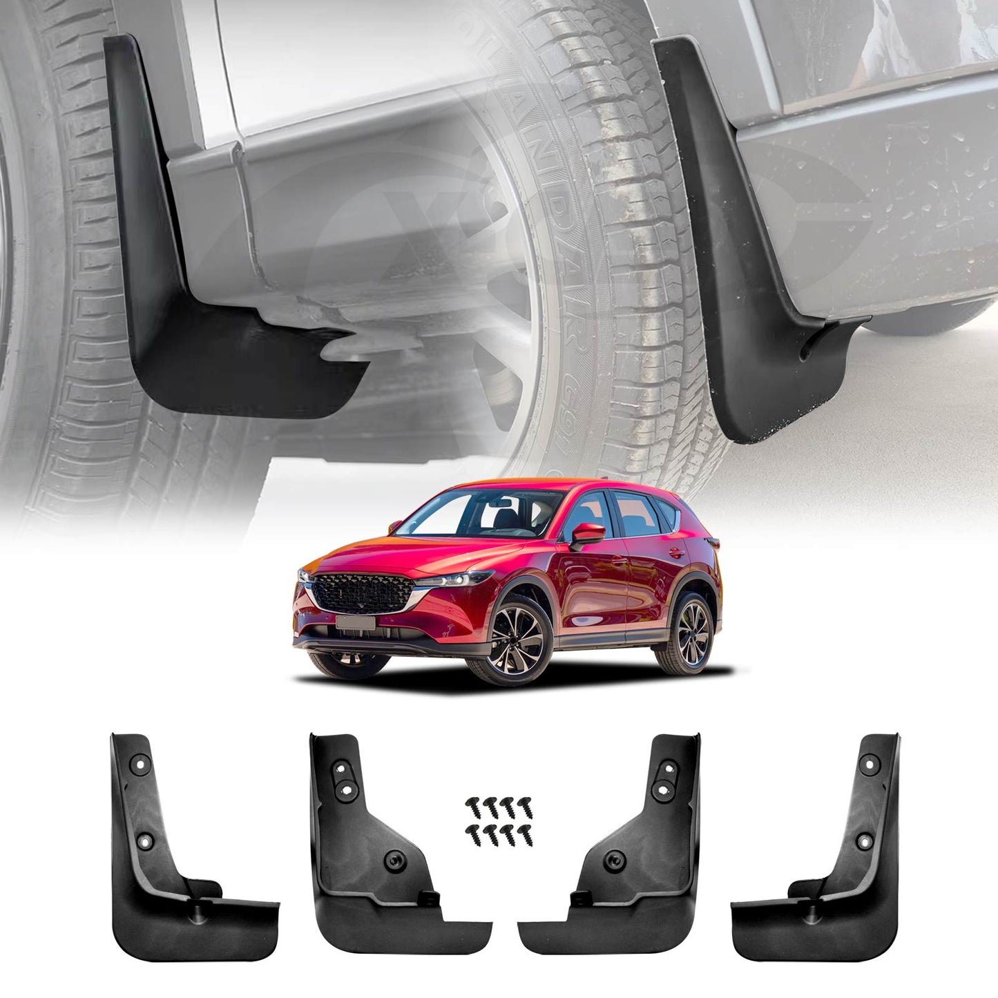 Mud Flaps Splash Guards for Mazda CX5 CX-5 2022-2025 Mudguard Fender Front and Rear Set of 4