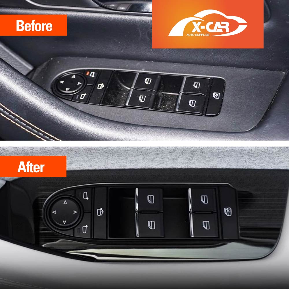 Power Window Control Switch Panel Trim for Mazda CX-70 CX70 2024-Onwards Stainless Steel Style Decor Cover Protector