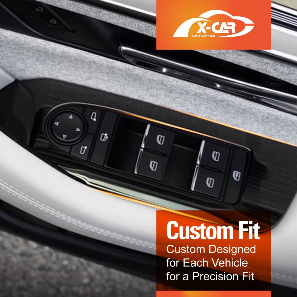 Power Window Control Switch Panel Trim for Mazda CX-80 CX80 2024-Onwards Stainless Steel Style Decor Cover Protector