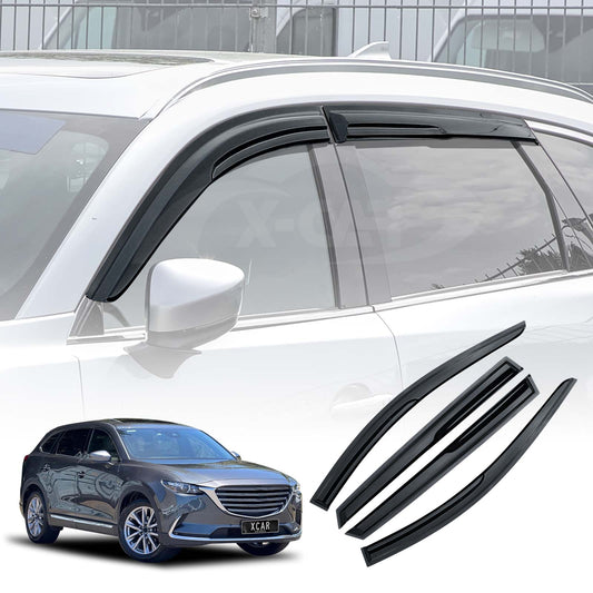 Weathershields for Mazda CX-9 CX9 2016-Onwards Car Weather Shields Wind Deflectors Window Sun Visor 4-Piece Set