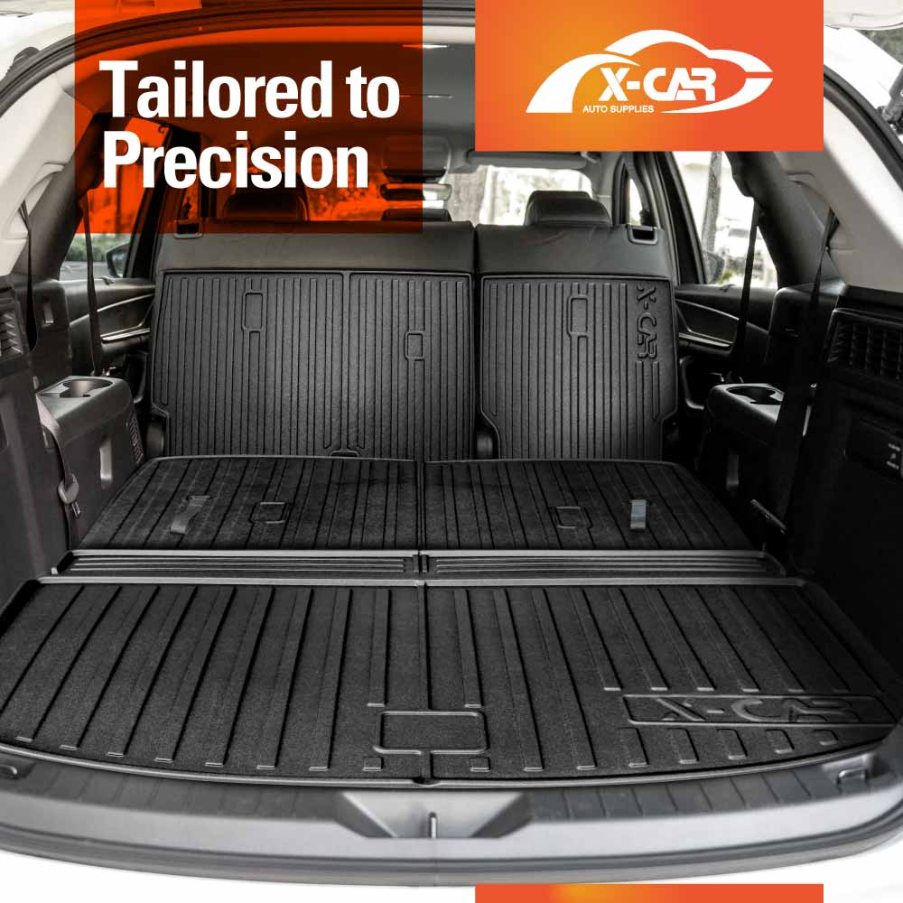 Floor Mats Boot Liner Set for Mazda CX-90 CX90 2023-Onwards All Weather Heavy Duty Cargo Kick Mats Back Seat Protector Cover