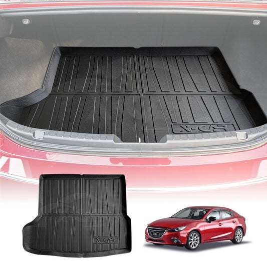 Heavy Duty Cargo Trunk Mat Boot Liner Cover Luggage Tray Fit Mazda 3 Sedan BM BN 2014 2015 2016 2017 2018 2019