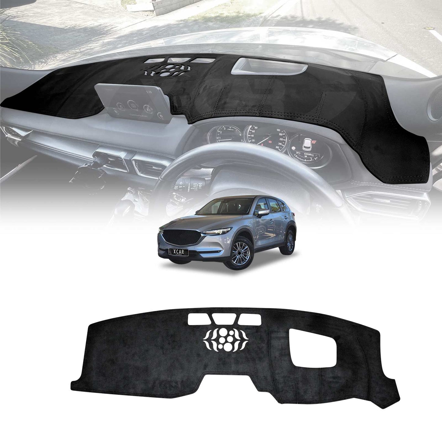 Dash Mat Pad Cover for Mazda CX5 CX-5 2017-2022 Non-Slip Microfiber Pad Cover Interior Accessories