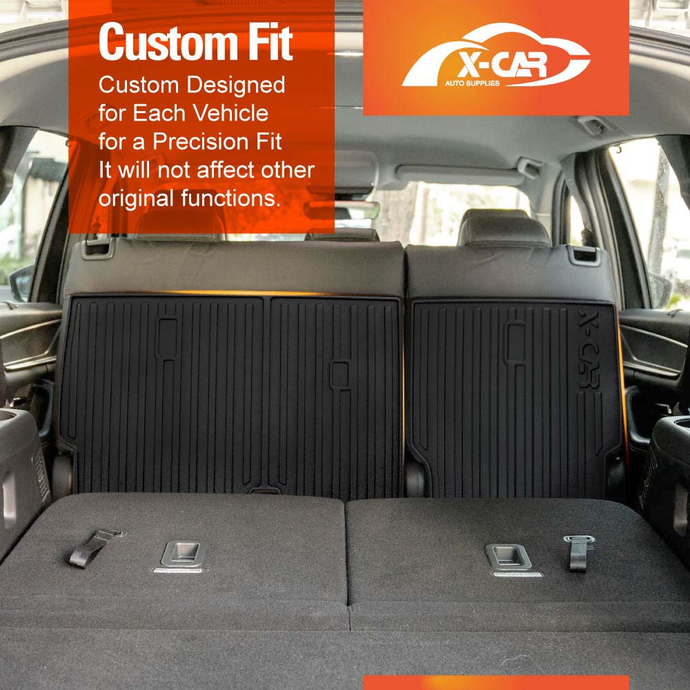 3D Floor Mats Boot Liner Set for Mazda CX-80 CX80 2024-Onwards All Weather Heavy Duty Cargo Kick Mats Back Seat Protector Cover