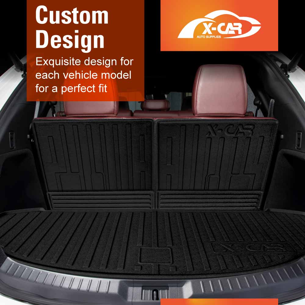 3D Floor Mats Boot Liners Set for Mazda CX-9 CX9 2016-Onwards All Weather Heavy Duty Cargo Car Trunk Luggage Tray