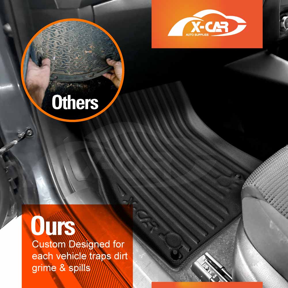 3D Floor Mats Boot Liner Set for Mazda 3 Hatch BN BM 2014-2019 All Weather Heavy Duty Cargo Car Trunk Luggage Tray