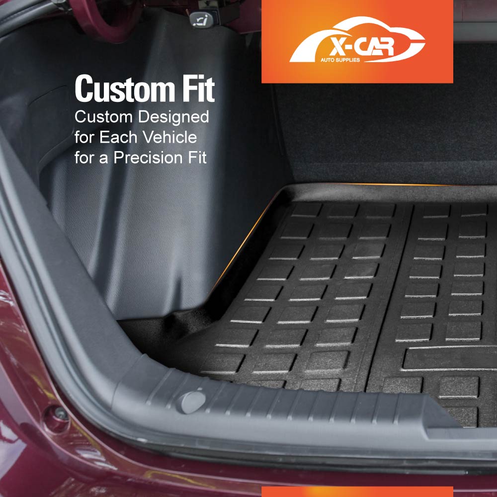 3D Floor Mats Boot Liner for Mazda 2 Sedan 2014-2025 DL Series All Weather Heavy Duty Cargo Car Trunk Luggage Tray
