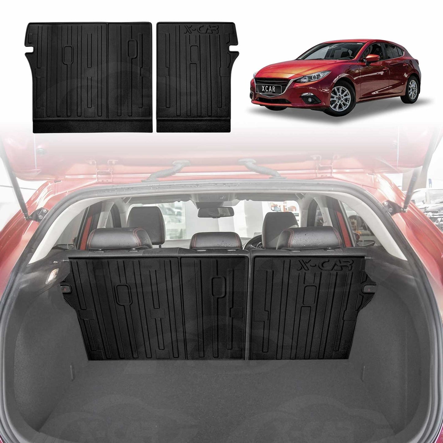 Back Seat Protector for Mazda 3 Hatchback BN BM 2014-2019 All Weather Heavy Duty Car Kick Cargo Mats Cover Accessories