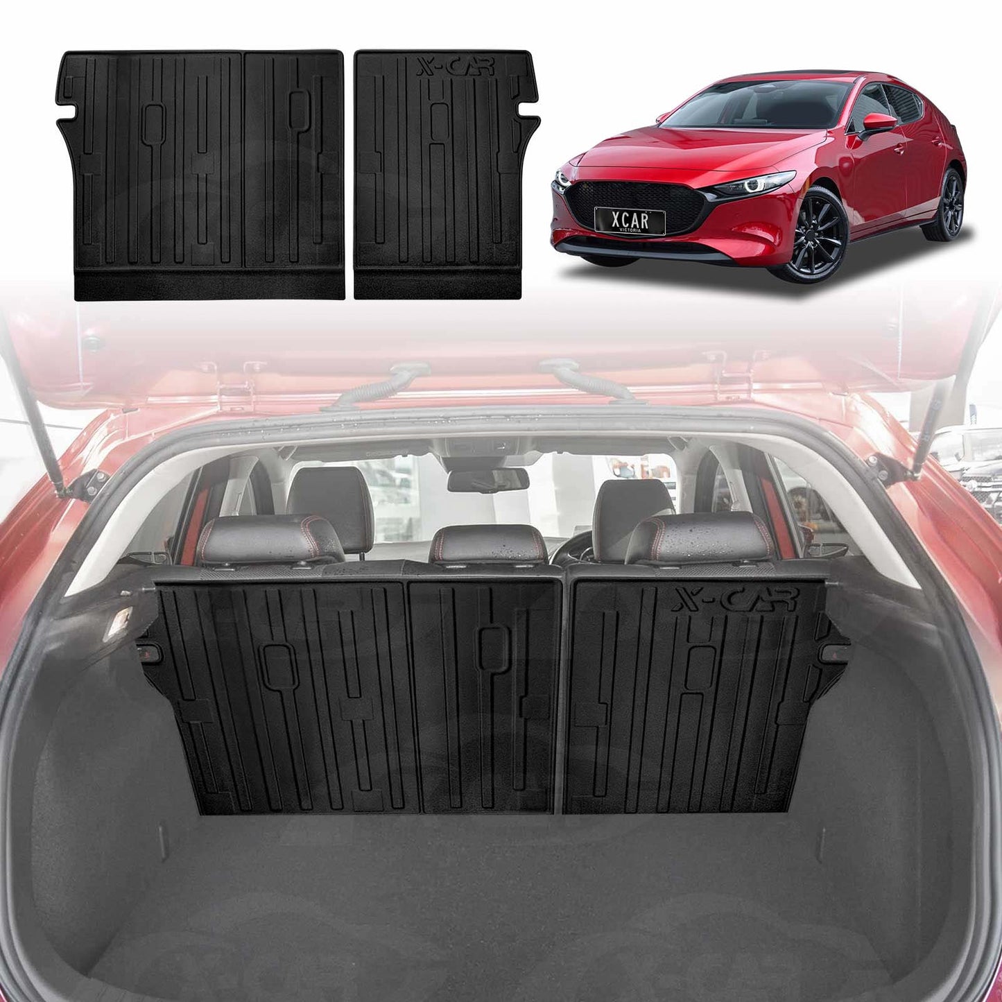 Back Seat Protector for Mazda 3 Hatch BP Series 2019-Onwards All Weather Heavy Duty Car Seat Kick Mats Cover Accessories