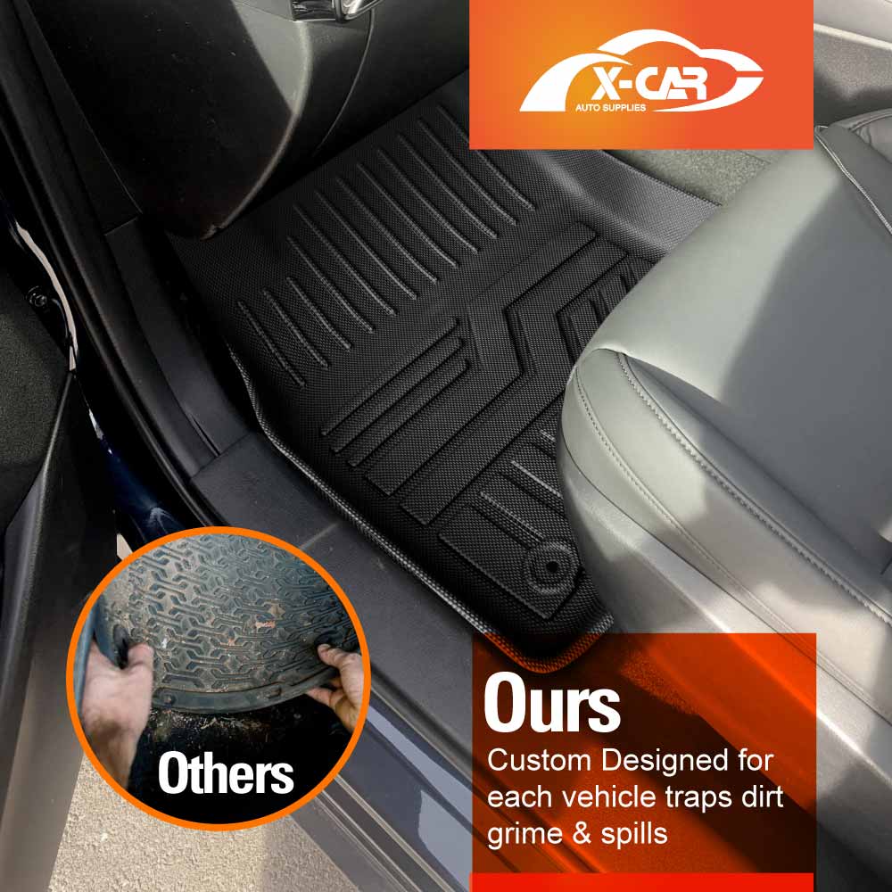Floor Mats Boot Liner Set for Mazda 3 Hatch BP Series 2019-Onwards All Weather Heavy Duty Car Trunk Cargo Kick Back Seat Protector Cover