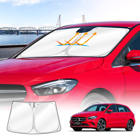 WindScreen Sun Shade for Mercedes-Benz B-Class W247 2019-2023 Blocks UV Rays Foldable Custom Wind Screen Sun Visor Protector