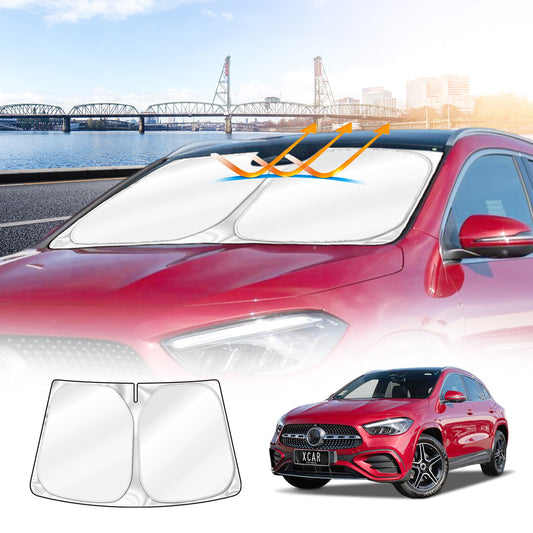 WindScreen Sun Shade for Mercedes-Benz GLA H247 Series 2020-Onwards Blocks UV Rays Foldable Custom Wind Screen Sun Visor Protector