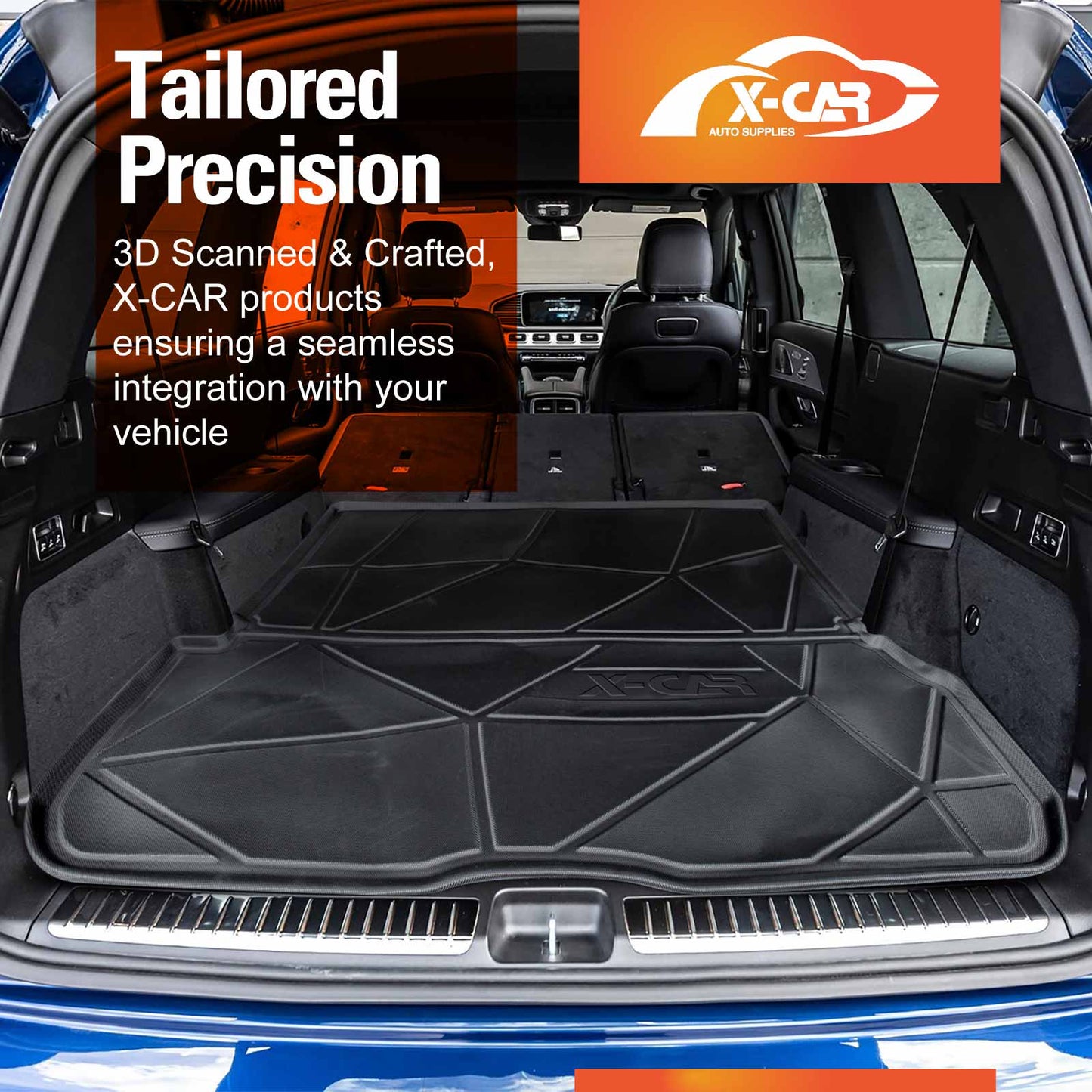 Boot Liner for Mercedes-Benz GLS-Class 2019-Onwards Heavy Duty Cargo Trunk Mat Luggage Tray