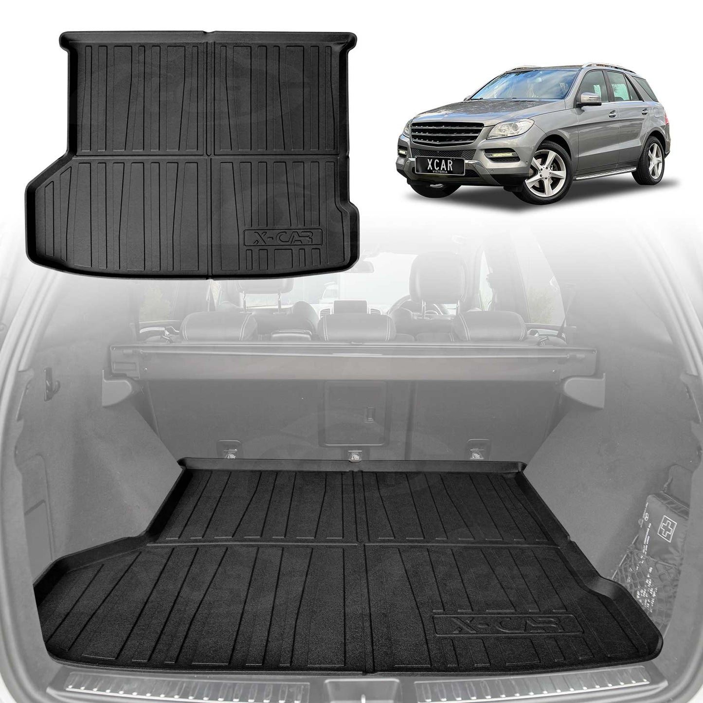 Heavy Duty Waterproof Cargo Rubber Mat Boot Liner Luggage Tray Fit for Mercedes-Benz M-Class ML W166 Series 2012 2013 2014 2015