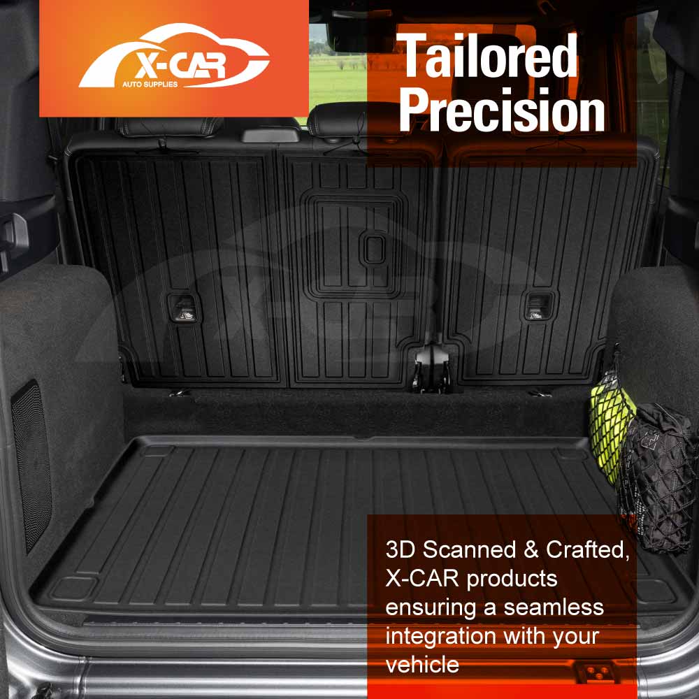 Boot Liner Kick Mats Set for Mercedes-Benz G-Class W463 2019-Onwards All Weather Heavy Duty Cargo Car Trunk Back Seat Protector