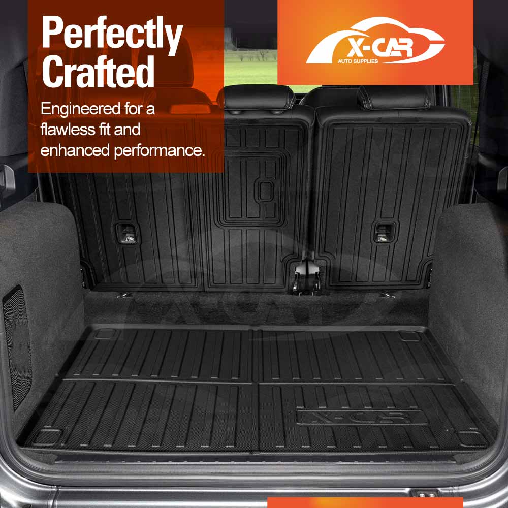 Boot Liner Kick Mats Set for Mercedes-Benz G-Class W463 2019-Onwards All Weather Heavy Duty Cargo Car Trunk Back Seat Protector