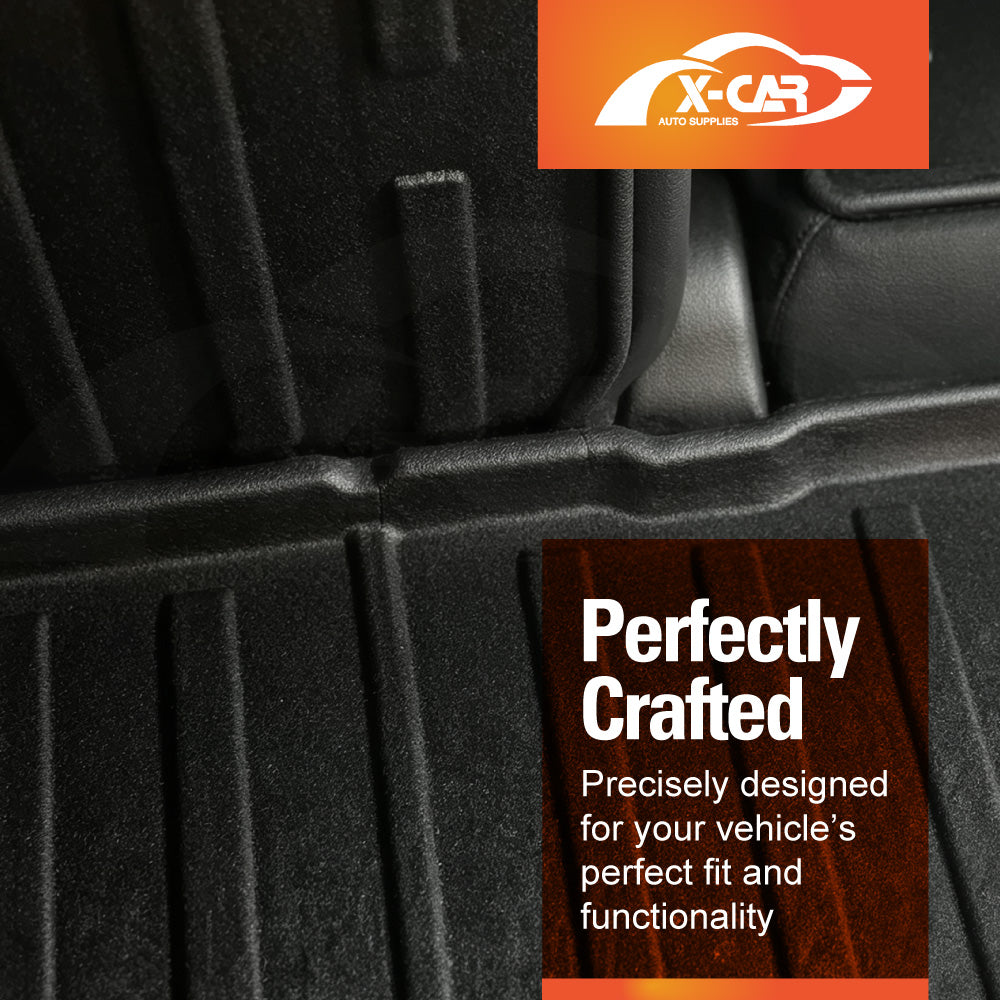 Floor Mats Boot Liner Set for Mini Cooper 3 Door J01 Series 2024-Onwards Lower Level Heavy Duty All Weather Car Cargo Kick Back Seat Cover