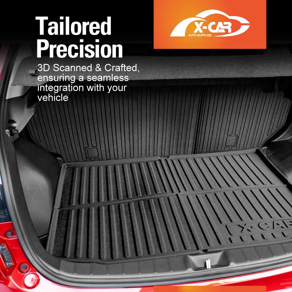 Floor Mats Boot Liner Set for Mitsubishi ASX 2010-2025 All Weather Heavy Duty Cargo Kick Mats Back Seat Protector Cover