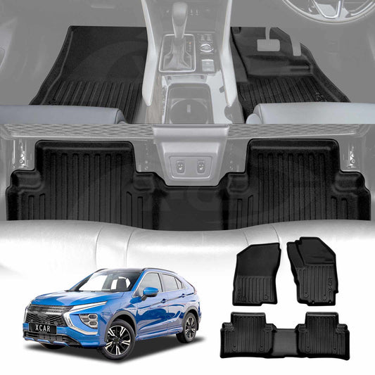 3D Floor Mats for Mitsubishi Eclipse Cross 2021-Onwards Heavy Duty All Weather Car Mats Carpet Liner Set