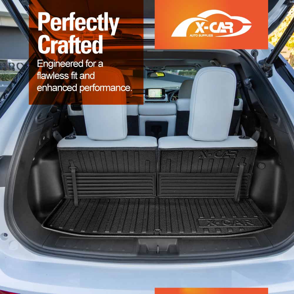 3 Pcs Boot Liners Floor Mats for Mitsubishi Outlander ZM 7 Seater Petrol 2021-2025 All Weather Heavy Duty Cargo Car Trunk Luggage Tray