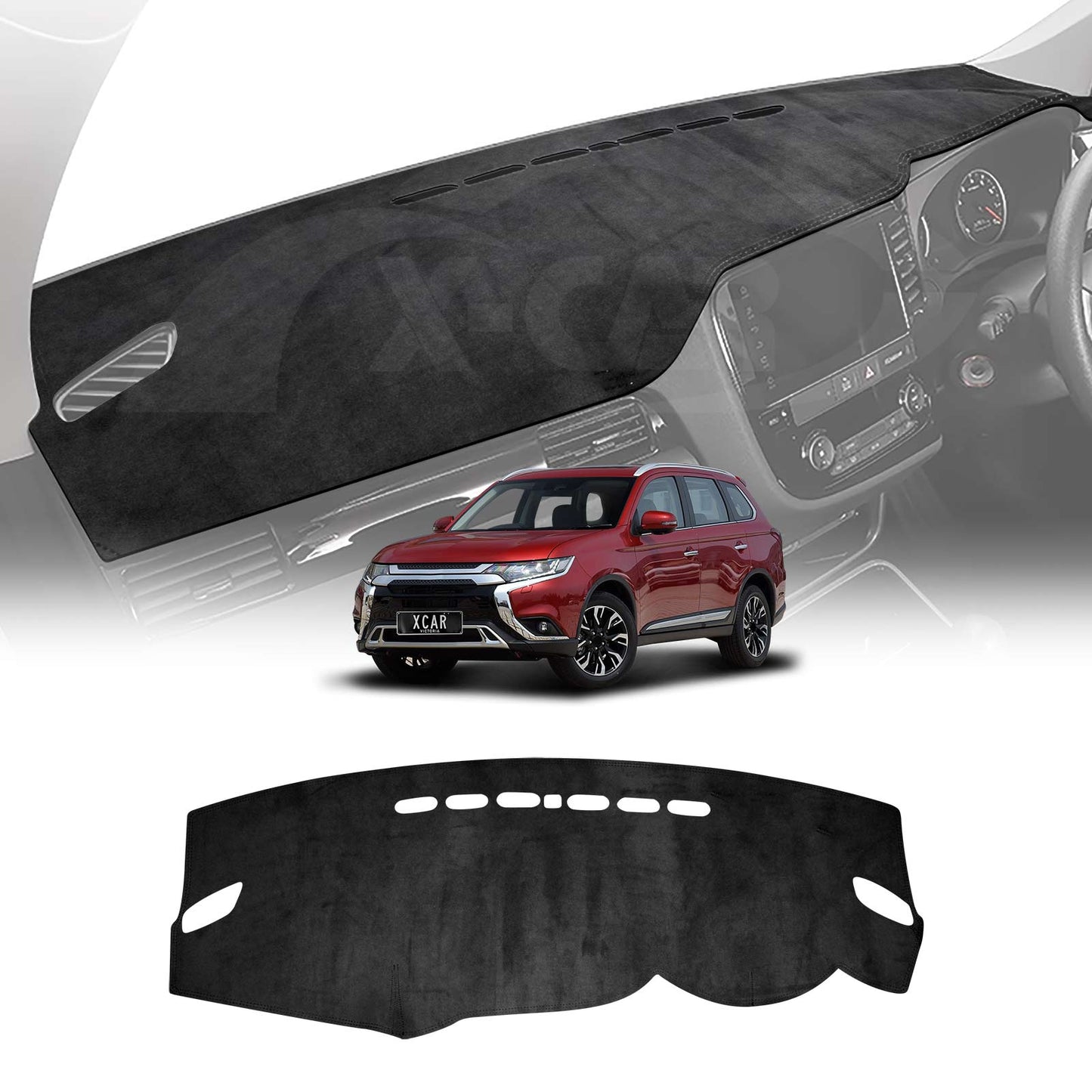 Dash Mat for Mitsubishi Outlander 2012-2021 Non-Slip Microfiber Pad Cover Interior Accessories