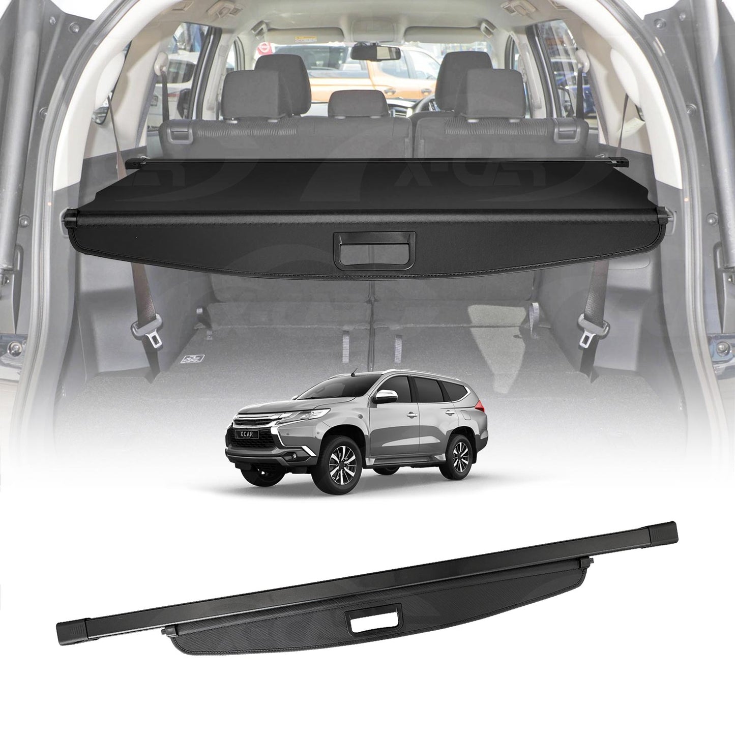Retractable Car Trunk Shade Rear Cargo Security Shield Cover For Mitsubishi Pajero Sport 2016-2025