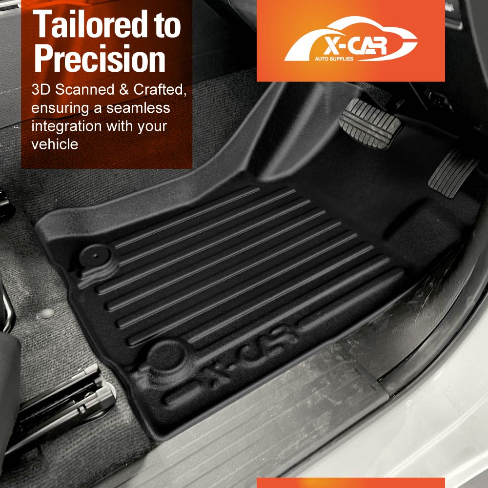 3D Floor Mats Tub Liner for Mitsubishi Triton MV Double Cab 2024-Onwards With Plastic Tub All Weather Heavy Duty Cargo Car Trunk Luggage Tray