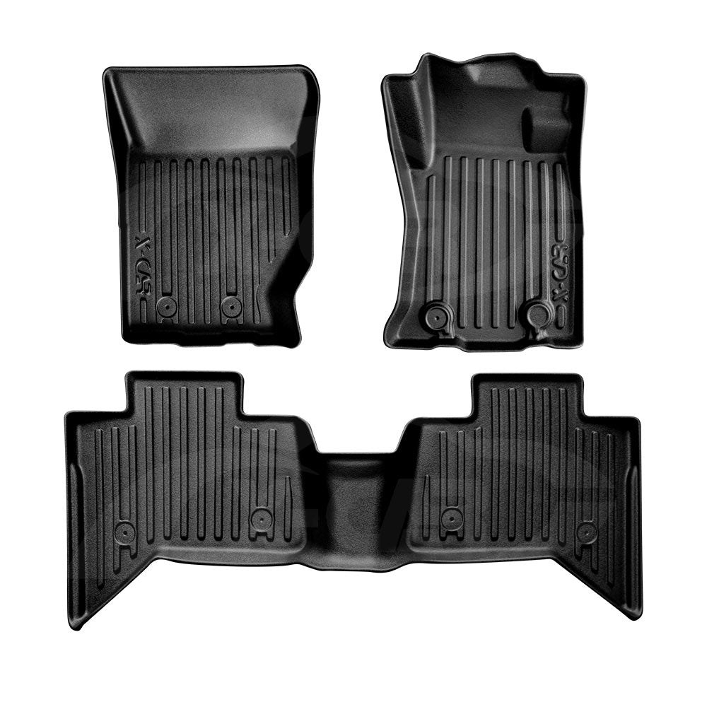 3D Customized Heavy Duty All Weather Car Mats Floor Liner Full Set Carpet for Mitsubishi All-New Triton Double Cab 2024-2025