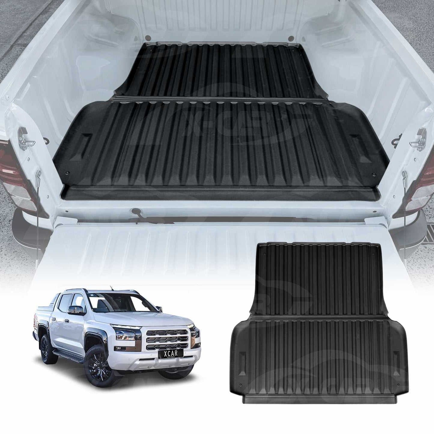 Tub Liner for Mitsubishi Triton MV Double Cab 2024-Onwards With Steel Tub Heavy Duty All Weather Cargo Trunk Mat Luggage Tray