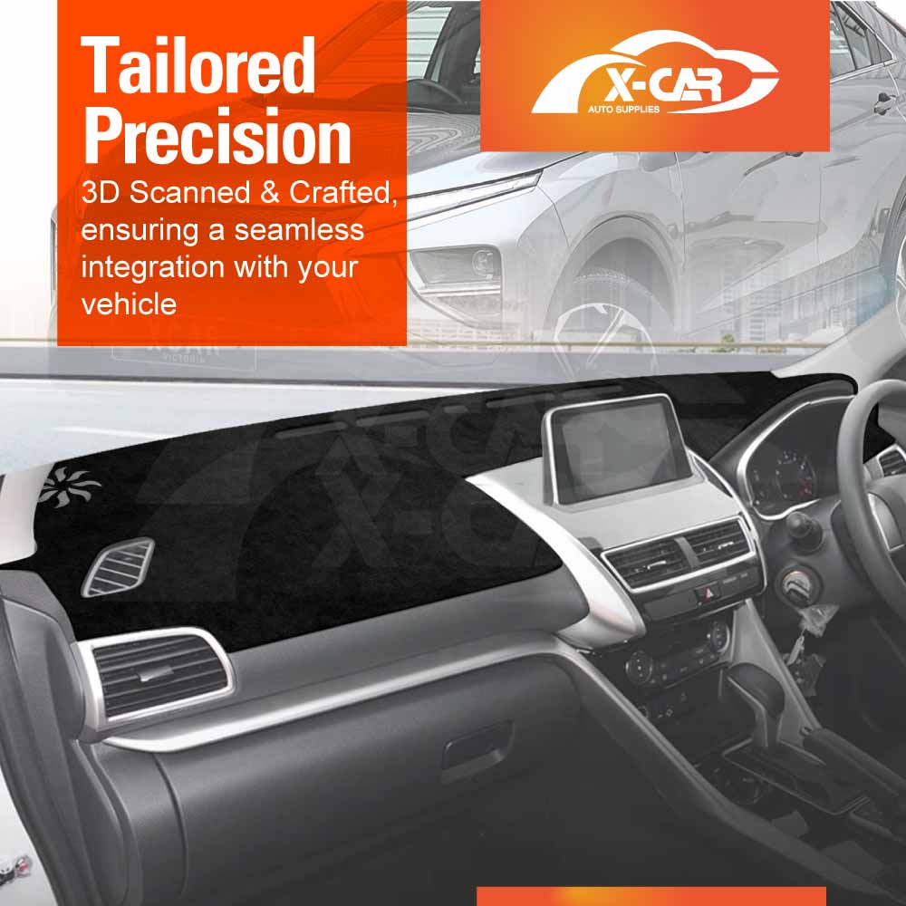 Dash Mat for Mitsubishi Eclipse Cross With HUD 2021-Onwards Non-Slip Microfiber Dashboard Pad Interior Accessories