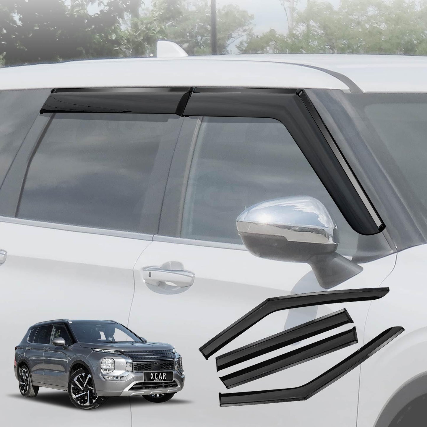 Weathershields for Mitsubishi Outlander 2021-Onwards Car Weather Shields Wind Deflectors Window Sun Visor