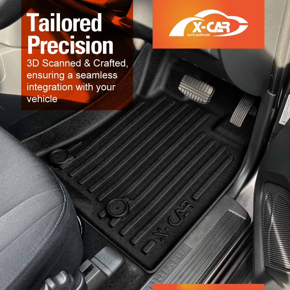 2 Pcs Boot Liners Floor Mats for Mitsubishi Pajero 2006-2022 All Weather Heavy Duty Cargo Car Trunk Luggage Tray