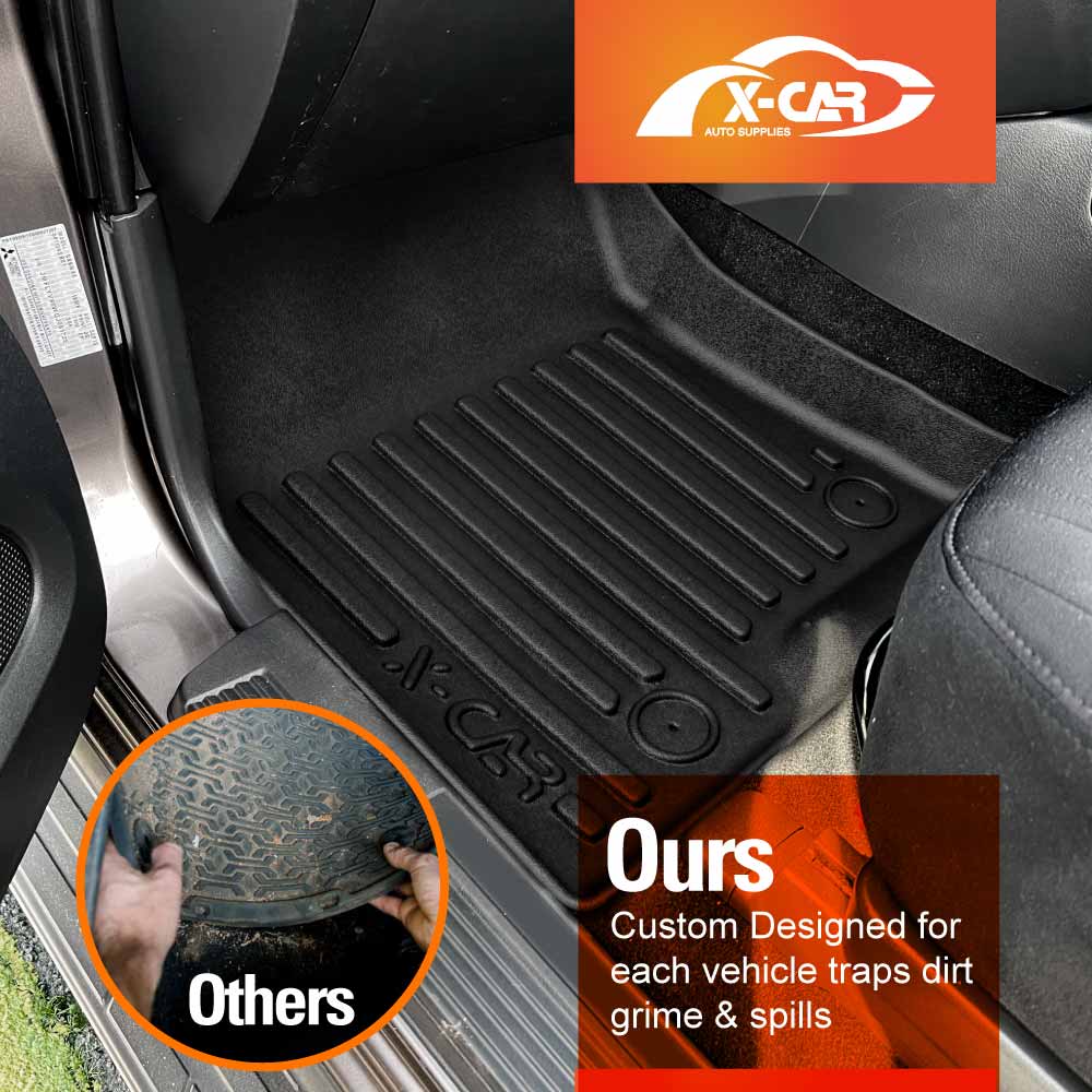 2 Pcs Boot Liners Floor Mats for Mitsubishi Pajero 2006-2022 All Weather Heavy Duty Cargo Car Trunk Luggage Tray