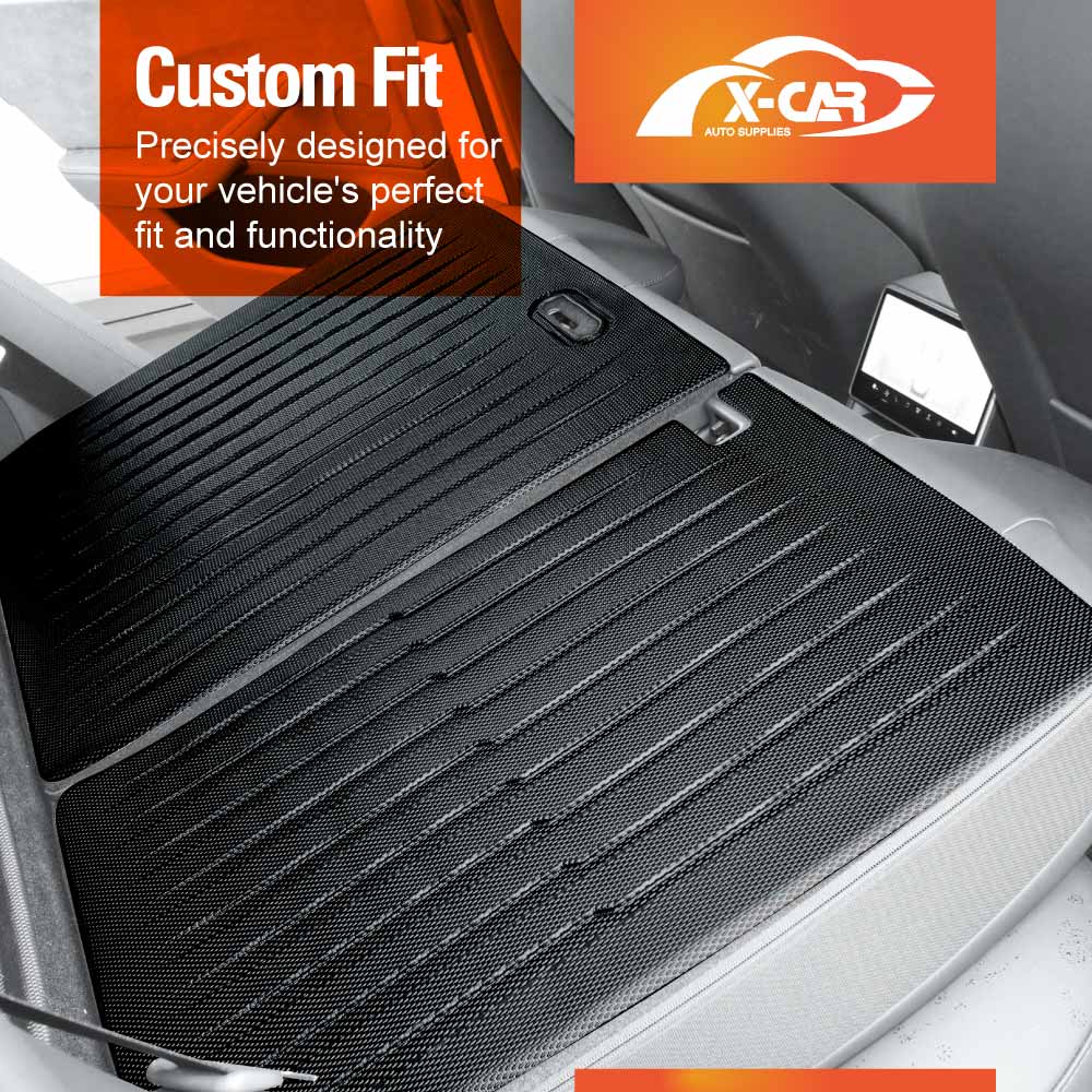 Boot Liner Back Seat Protector for Tesla Model 3 Highland 2023-2025 All Weather Heavy Duty Cargo Car Trunk Kick Mats