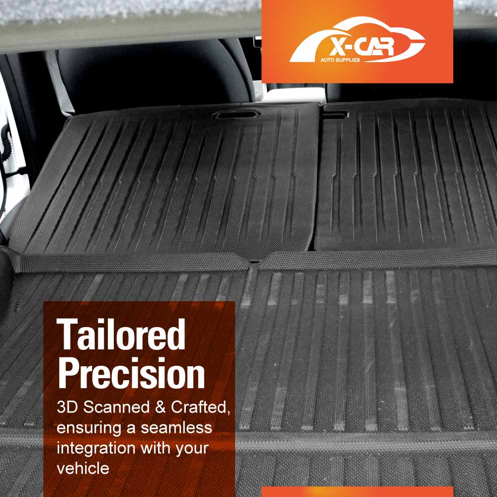 Boot Liner Back Seat Protector for Tesla Model 3 Highland 2023-2025 All Weather Heavy Duty Cargo Car Trunk Kick Mats