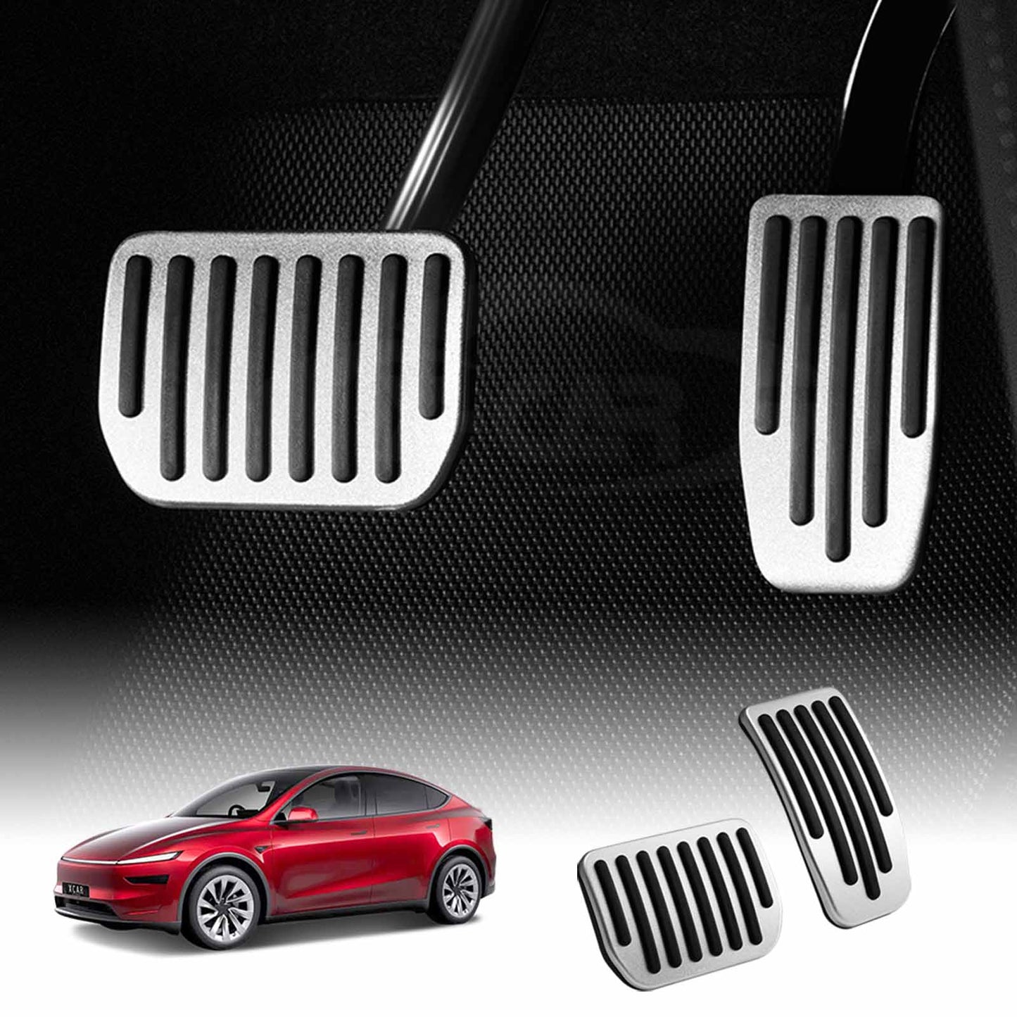 Performance Foot Pedals Pads Cover For Tesla Model Y Juniper 2025-Onwards  Aluminum Anti-Slip Accelerator Brake Accessories