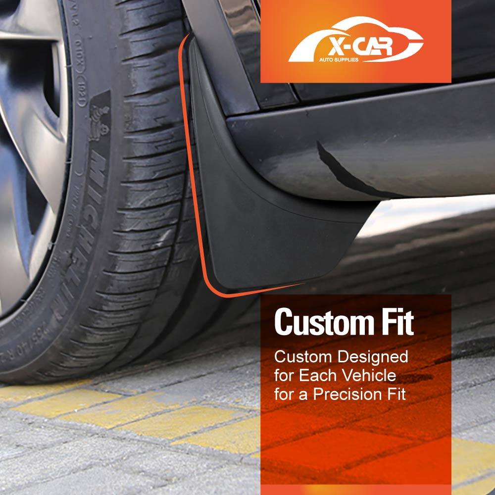 Mud Flaps Splash Guards for Tesla Model Y Juniper 2025-Onwards Long Edge Mudguard Fender Front and Rear Set of 4