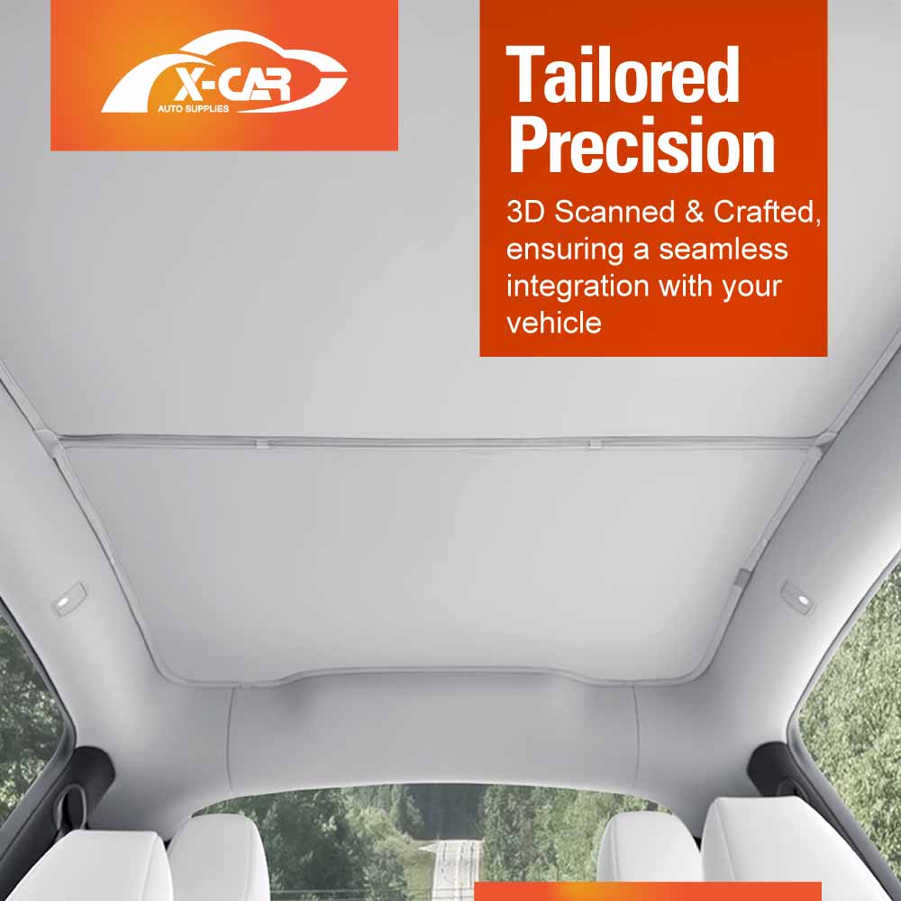 Glass Roof Sunroof Mesh for Tesla Model Y Juniper 2025-Onwards Sun Blind Shade Sunshade with UV Heat Insulation Film (Black)