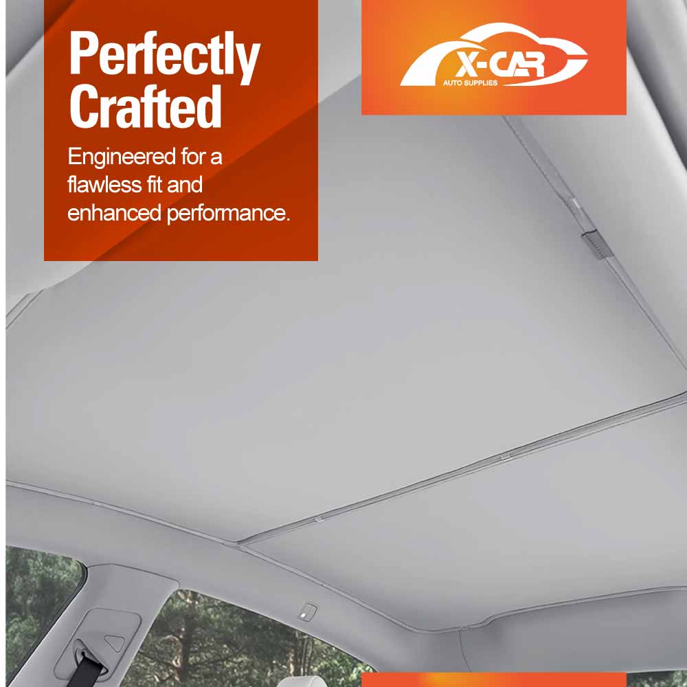 Glass Roof Sunroof Mesh for Tesla Model Y Juniper 2025-Onwards Sun Blind Shade Sunshade with UV Heat Insulation Film (White)