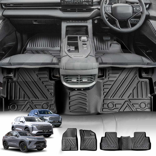 3D Floor Mats for GWM Haval H6/H6 GT 2021-Onwards Heavy Duty All Weather Car Mats Carpet Liner Set