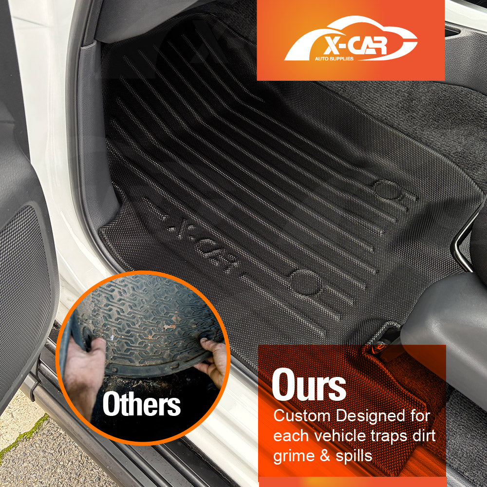 3D Floor Mats for Nissan Navara NP300 D23 Single Cab 2015-2025 All-Weather Heavy Duty Customized Car Liners