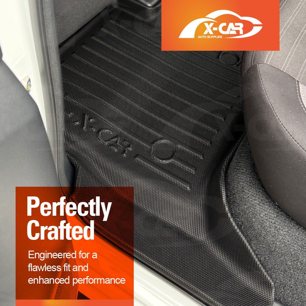 3D Floor Mats for Nissan Navara NP300 D23 Dual Cab 2015-2025 Heavy Duty All Weather Car Carpet Liner Set Accessories