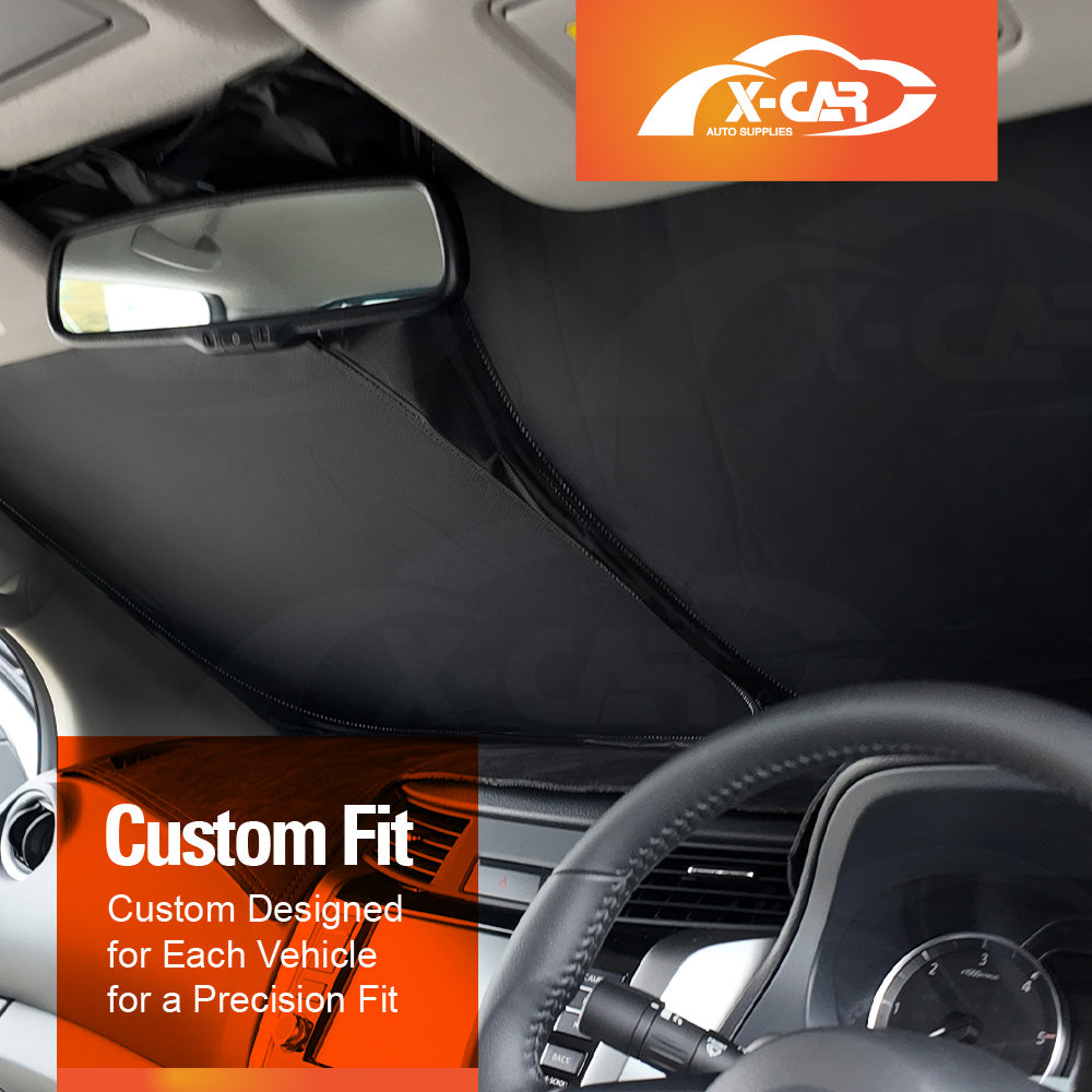 WindScreen Sun Shade for Nissan Navara D23 NP300 2015-2025 Blocks UV Rays Foldable Custom Wind Screen Sun Visor Protector