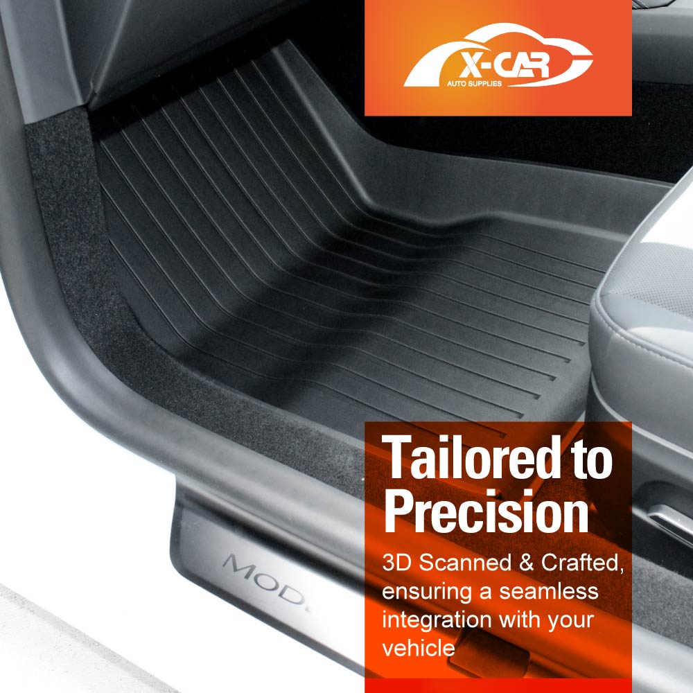 Floor Mats Boot liner for Tesla Model 3 Highland 2023-2025 All Weather Heavy Duty Front Rear Cargo Car Trunk Kick Mats 8PCS Full Cover