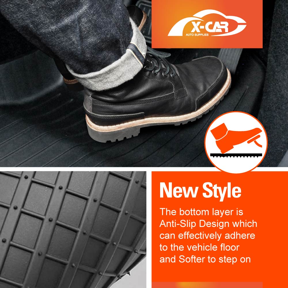 Floor Mats Boot liner for Tesla Model 3 Highland 2023-2025 All Weather Heavy Duty Front Rear Cargo Car Trunk Kick Mats 8PCS Full Cover