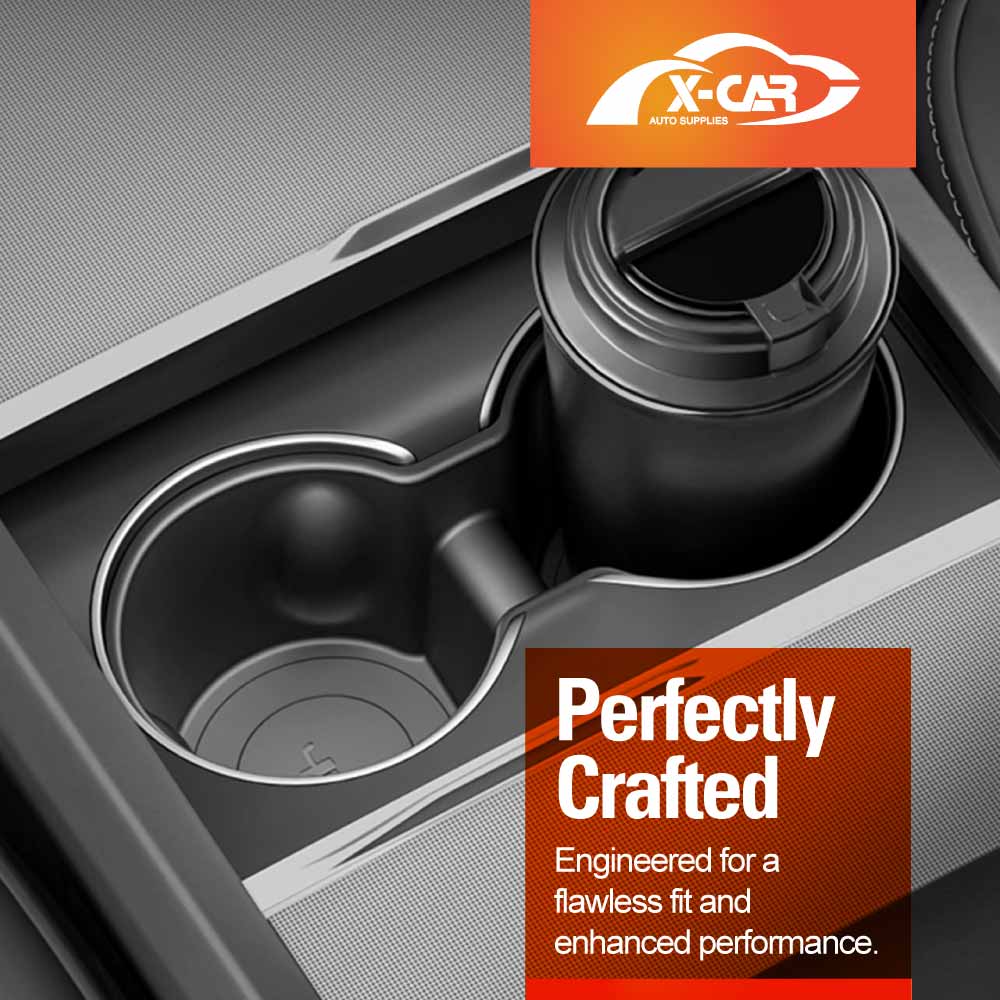 Cup Holder Insert for Tesla Model Y Juniper 2025-Onwards Centre Console Rubber Interior Accessories