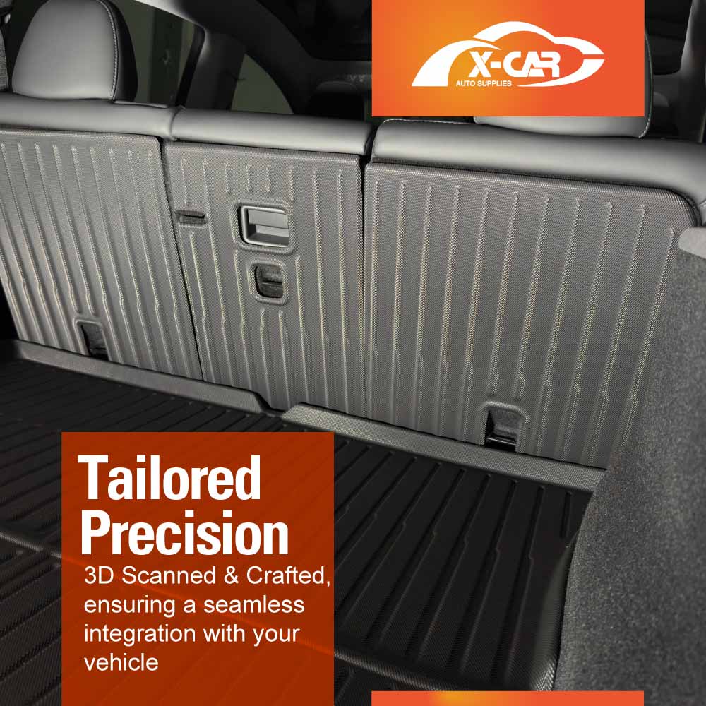 Floor Mats Boot Liners Set for Tesla Model Y Juniper 2025-Onwards All Weather Front Toolbox Cargo Car Trunk Seat Kick Cover Luggage Tray