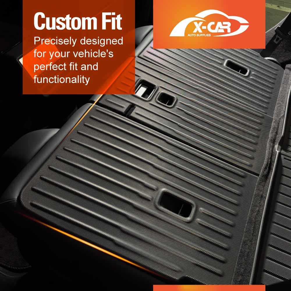 Floor Mats Boot Liners Set for Tesla Model Y Juniper 2025-Onwards All Weather Front Toolbox Cargo Car Trunk Seat Kick Cover Luggage Tray