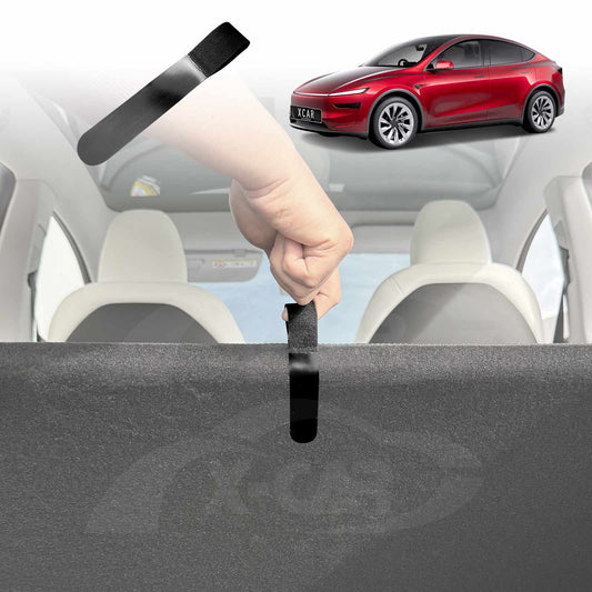 DrawString Pull Strap Carrying Handle for Tesla Model Y Juniper 2025-Onwards 2-In-1 Boot Liners Rear Trunk Cargo Mats Accessories